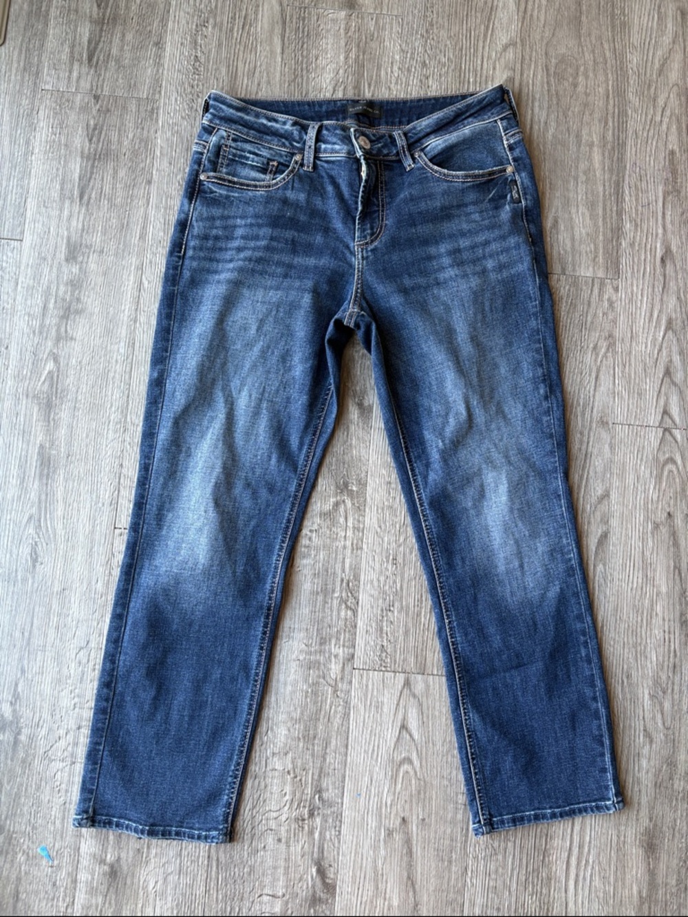Silver Jeans Dark Blue Straight Waist Denim